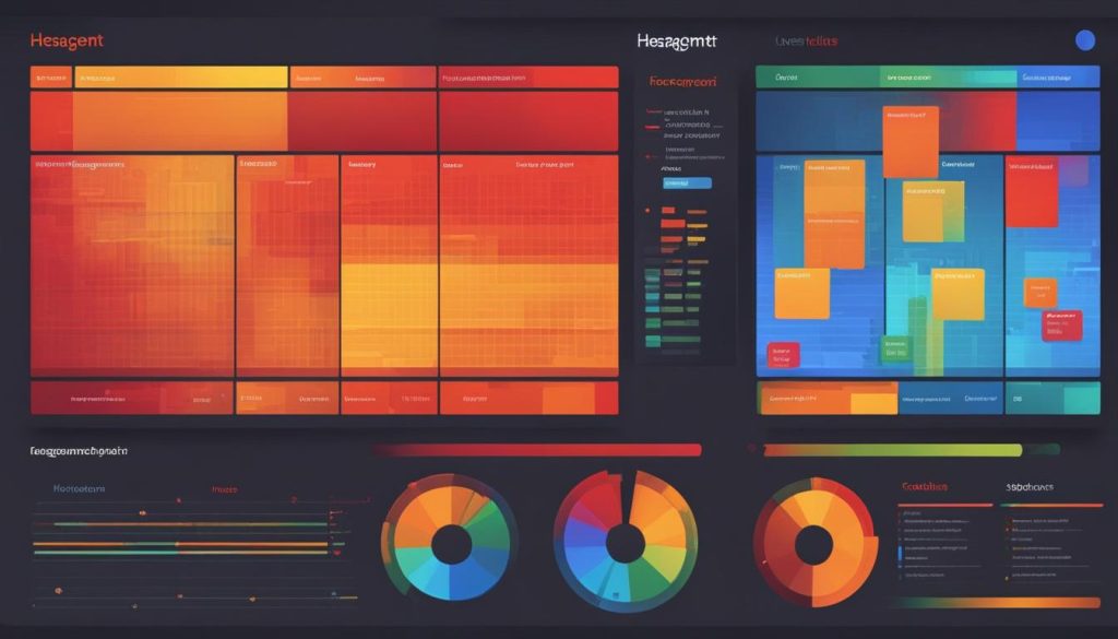 Heatmap illustrating user engagement on a website